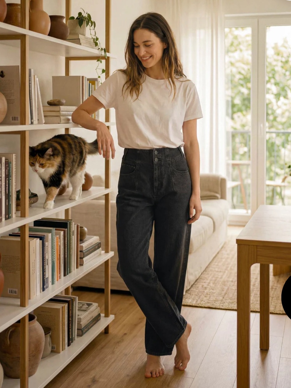 EDWIN High Waist Wide leg Jeans